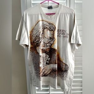 LIQUID BLUE 1995 Super Rare JERRY GARCIA Vintage Tribute Tee Single Stitch XL.